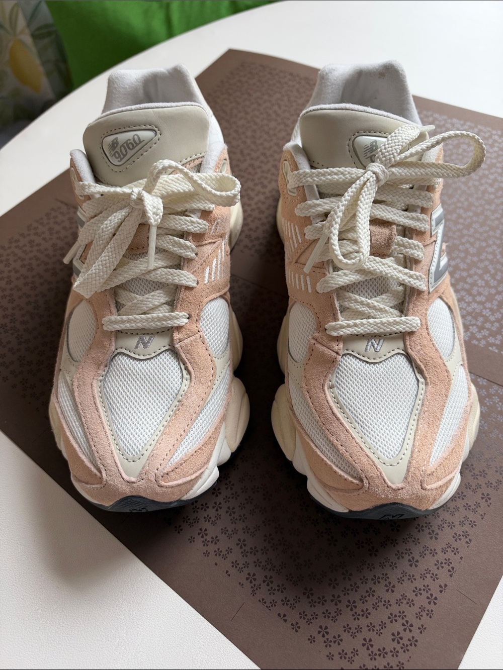 New Balance 9060 U9060WNA Sea Salt Pink Suede Sneakers Women’s 9